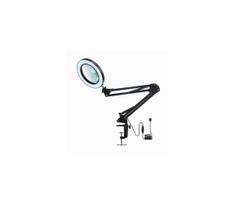 Reguliuojama LED stalo lempa su lupa LED/22W/5V juoda