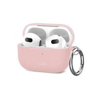 Silikoninis dėklas Puro "ICON" , skirtas Airpods 3 su kabliu, rožinis / AP3ICONROSE