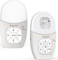 "Gigaset Baby 100 Audio" - DECT technologijos garso monitorius - saugus dvipusis ryšys - 300 m atstumas - maitinimo laikmatis - temperatūros jutiklis - naktinė šviesa, šiltai pilka [versija vokiečių kalba]