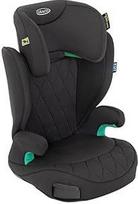 "Graco Affix™ i-Size R129" vaikiška kėdutė maždaug nuo 3,5 iki 12 metų (nuo 100 iki 150 cm), reguliuojamo aukščio galvos atrama, skalbiami sėdynių užvalkalai, montavimas su transporto priemonės dirželiu, ISOFIX, vaikiška kėdutė juoda, vidurnakčio spalvos