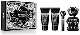 "Moschino Toy Boy" 100 ml dovanų rinkinys 2024 (įskaitant EDP, dušo želė, balzamą po skutimosi ir 10 ml kelioninį purškiklį)