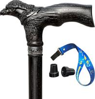"Uoagain" rankomis drožinėta vaikščiojimo lazda Medinis erelis drožyba Ergonomiška elegantiška vaikščiojimo lazda Vyrai Moterys Mediena Pakrovumas iki 181 kg Tvirtos vaikščiojimo lazdos senjorams kasdieniam naudojimui