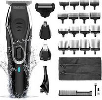 "Wahl Aqua Blade 10-in-1 Multigroomer" antakių priedas, barzdos kirpimo mašinėlė, kūno kirpimo mašinėlė, barzdos kirpimo mašinėlė vyrams, ražienų kirpimo mašinėlė, kūno skutimo mašinėlė, veido priežiūros mašinėlė, visiškai plaunama