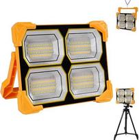 LED akumuliatoriaus prožektoriaus lempa Kempingai 300 W LED darbo šviesos baterija 26000 Ah įkraunama lempa LED nešiojamas USB įkraunamas maitinimo bankas, reguliuojamas avarinis apšvietimas avarijoms, sodui, žvejybai, stovyklavimui