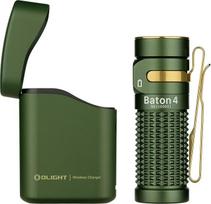OLIGHT Baton 4 Kit Mini LED žibintuvėlis įkraunamas su reguliuojamu įkrovimo dėklu, rankinis žibintuvėlis iki 190 dienų veikimo laiko, 1300 lm 170 m šviesos diapazonas, itin ryškus mažas žibintuvėlis kasdieniam naudojimui, IPX8 OD