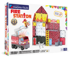 MAGNA-TILES  Magnetinis konstruktorius „Ugniagesių stotis“, 50 det.