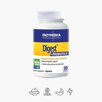 Enzymedica Digest™ + PROBIOTICS-virškinimo fermentų ir probiotikų kompleksas, 30 vegetariškų kapsulių