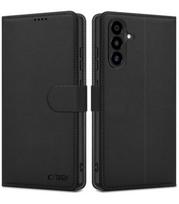 Juodas atverčiamas dėklas Samsung Galaxy A26 5G / A17 4G / 5G telefonui "Tech-Protect Wallet"