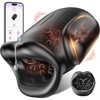 4 in 1 Minkštas Elektrinis Vyriškas Masturbator su 10 Vibracijų ir APP Valdymu