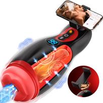6-in-1 Vyrams skirtas Masturbatorius su Realistine Burna ir 360° Telefono Laikikliu