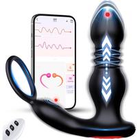 Analinis dildo su 7 vibracijos ir stūmimo režimais bei tolimu valdymu