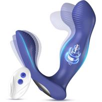 Analinis vibratorius vyrams su nuotoliniu valdymu – 9 vibracijos ir sukimai
