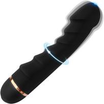 Elegantiškas 16 cm vibratorius moterims su 20 vibracijos režimų ir stipria prisitvirtinimo pagalvele
