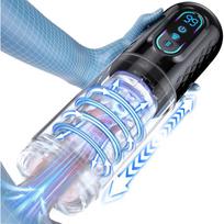 Elektrinis vyriškas masturbatorius su 9 režimais, teleskopu ir 3D masažu