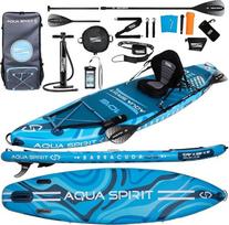 "Aqua Spirit SUP" pripučiama stovėjimo lenta 2024, 320 x 81 x 15 cm/457 x 91 x 15 cm, komplektas su irklente, kuprine, pompa ir kitais priedais, suaugusiems pradedantiesiems / ekspertams