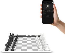 "Chessnut Go Ultimate" nešiojamoji kelioninė elektroninė šachmatų lenta su visišku figūrų atpažinimu ir stipriu magnetiniu sukibimu - ideali rašomojo stalo ar kelioninė (pilka)