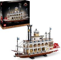 "LEGO Ideas" upės dviračių garlaivis, laivo modelis su interjeru ir interaktyviomis funkcijomis, įskaitant veikiantį irklą ir valdymą, dovanų idėja vyrams ir moterims, 21356