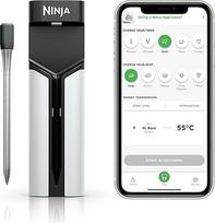 "Ninja ProChef WP100EU" belaidis temperatūros jutiklis / kepimo termometras, kepimui / kepimui ant grotelių / kepimui ore, 50 m "Bluetooth" veikimo nuotolis, 30 valandų baterijos veikimo laikas, prijungtas prie programėlės, atsparus karščiui, atsparus van
