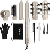 7MAGIC 6 in 1 Airstyler, plaukų stiliatorius, garbanojimo žnyplė, automobilinis apvyniojimas, paplūdimio bangos stilius, jonų plaukų džiovintuvas, profesionalus apvalus plaukų džiovintuvas su šepečiu, tiesintuvas, skirtas ypatingoms progoms, kelionėms
