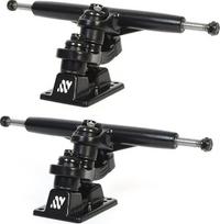 ANTWHEEL Sidewinder II Longboard/Skateboard/Surf Skateboard Black Double Kingpin Trucks 7" Hanger 9.75" Axle (Pack of 2) Includes Hardware