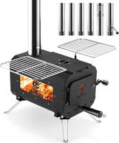 BiggerFire Tent Stove Portable Camping Stove Black Wood Stove Tent Heater for Tents Accommodation and Outdoor Camping