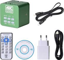 Ultra HD 4K 2160P USB HD-MI skaitmeninis mikroskopo fotoaparatas, pramoninis laboratorinis fotoaparatas vaizdo įrašymo įrenginys, CMOS IMX334 jutiklis DC 12V, 3840 x 2160 pikselių 2.0μmx2.0μm EU 220V