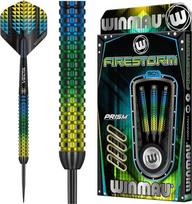 WINMAU Firestorm profesionalus volframo strėlių rinkinys su skrituliukais ir koteliais