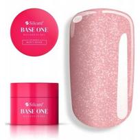 Silcare Base One UV Gel Builder gelis nagų priauginimui - Shimmer Misty Rose 15 g.