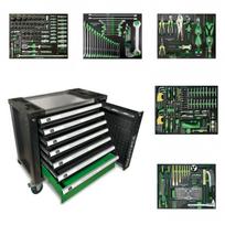 Servisa instrumentu skapis ar 7 atvilktnēm ROCKFORCE RF-55300+12, 274+12 instrumentiem, izturīgs tērauds, centralizēta slēdzene, 970x470x890 mm.