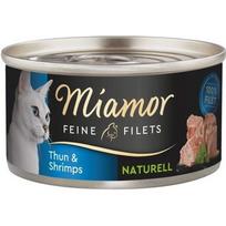 MIAMOR Feine Filets Naturell tunas su krevetėmis - šlapias kačių ėdalas - 80 g