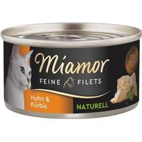 MIAMOR Feine Filets Naturell vištienos ir moliūgų ėdalas katėms, 80 g