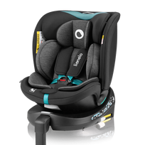 LIONELO automobilinė kėdutė NAVY I-SIZE, Black turquoise,  40-150 cm.