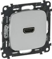 Screw-type socket HDMI 1.3 Valena Allure - aluminium 754717 | 3414970475862