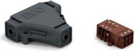 T-shaped connector sleeve with gel, IP68, with three-pole terminal block 1-2.5mm2, cables with a diameter of 6-8mm, EVO EV201D | 8053323905523