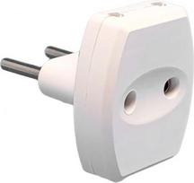VX1019W -  T type white plug adapter, 3 gang socket, VX1019W | 4752255014573