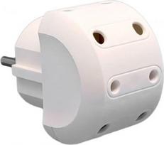 VX1027W - 5 gang socket, white plug adapter VX1027W | 4752255014597