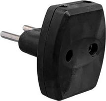 VX1119B -  T type black plug adapter, 3 gang socket, VX1119B | 4752255014580