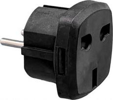 VX1129B - UK to EU type  black plug adapter VX1129B | 4752255014641