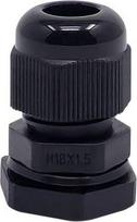 M18 black plastic cable gland, IP68, 5-10mm VMG18B | 4752255019936