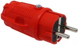 PRO rubber, red plug 2P+E 16A 250V IP54 PR250RD | 4752255025531