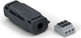 Straight connector sleeve with gel IP68, with three-pole terminal block 1.5-2.5mm2, cables with a diameter of 10-13mm, EVO EV102 | 8053323905486