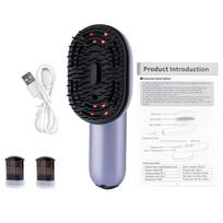 Hair Care Spray Massage Comb Vibration Scalp Massage Hairbrush Head Massager Hair Sprayer Atomizing Brush Hair Oil Applicator violetinė