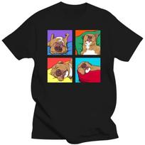 Funny Pitbull Lazy Gift for Dog Love T Shirts Graphic Cotton Streetwear Short Sleeve Birthday Summer Style T-shirt Mens Clothing S juoda