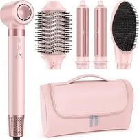 "MESCOMB Airstyler 5-in-1" jonų plaukų džiovintuvas ir daugiafunkcinis plaukų formavimo rinkinys su priedais, skirtas visų tipų plaukams, greitam džiovinimui, garbanoms, apimčiai, tiesinimui, be karščio žalos, su kelioniniu krepšiu namams