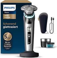 "Philips" skustuvas "i9000 Prestige" vyrams su integruotu trimeriu, pilkas/sidabrinis, slėgio jutikliu, valymo stotele, įkrovimo stotele ir kelioniniu dėklu (modelis XP9205-30)