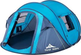 "Three Bears Instant Pop Up Tent" 3-4 asmenų palapinė su lengvu automatiniu surinkimu, idealiai tinkanti stovyklavimui, kelionėms ir nuotykiams lauke - greitai ir lengvai pastatoma per kelias sekundes