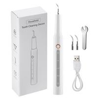 Ultragarsinis dantų akmenų valiklis Elektrinis dantų akmenų šalinimo prietaisas USB įkraunamas dantų valiklis su LED šviesa balta