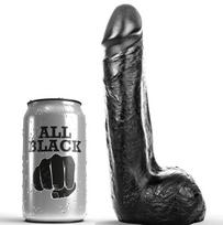 ALL BLACK - Juodas realistinis dildo 20 cm