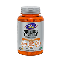 NOW Arginine & Ornithine 100 Veg. Capsules