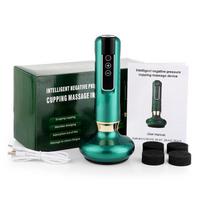 Electric Cupping Massager Vacuum Suction Cup Anti Cellulite Beauty Health Scraping Infrared Heat Body Slimming Chinese GuaSha žalia